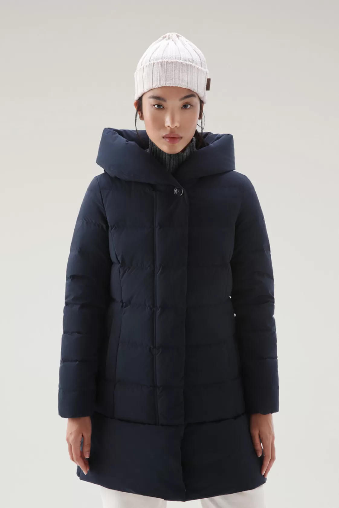 Down Jackets | Parkas>woolrich Puffy Prescott Parka In Urban Touch Melton Blue