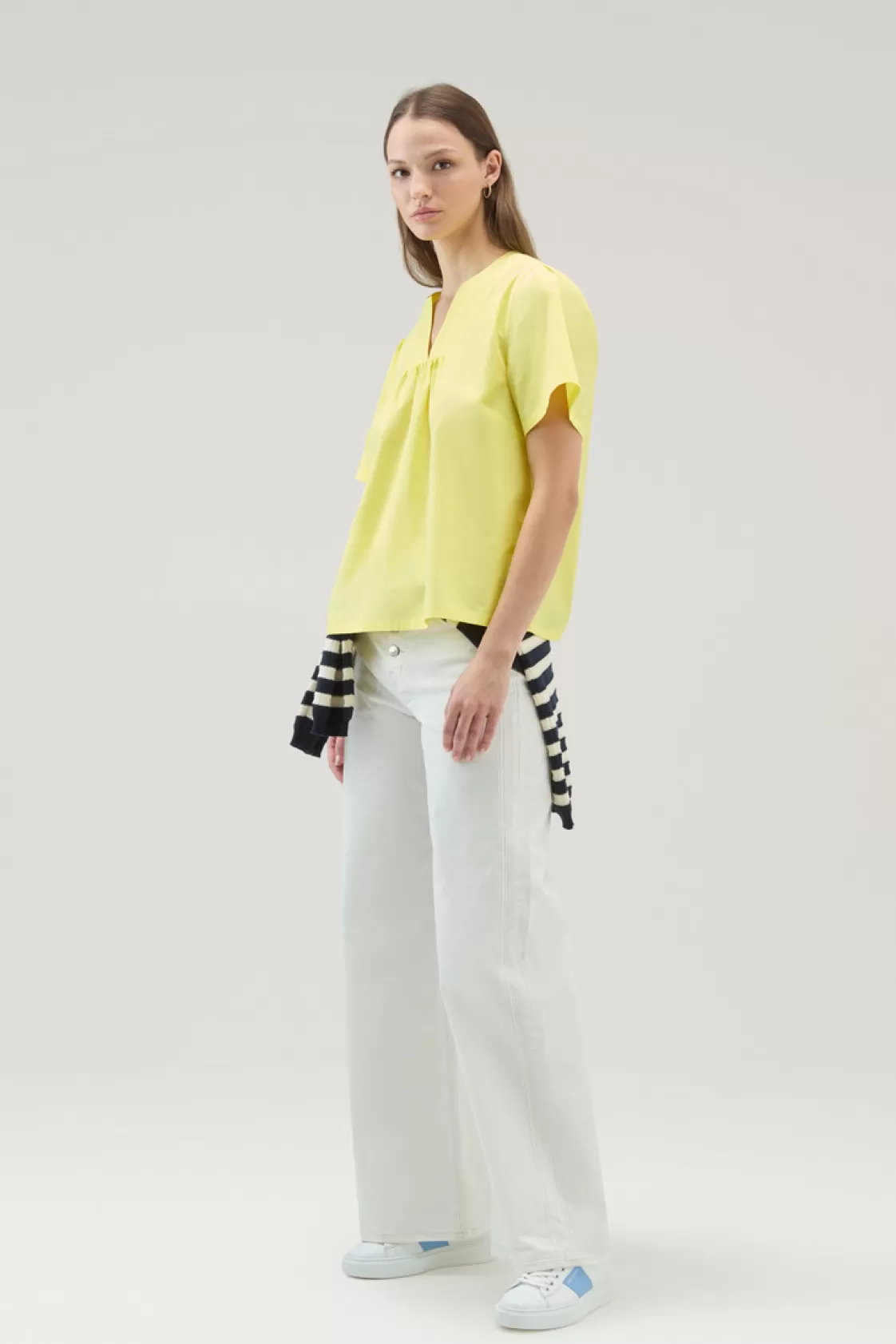 Shirts, Flannels & Shirt Jackets>woolrich Pure Cotton Poplin Blouse Sunny Lemon