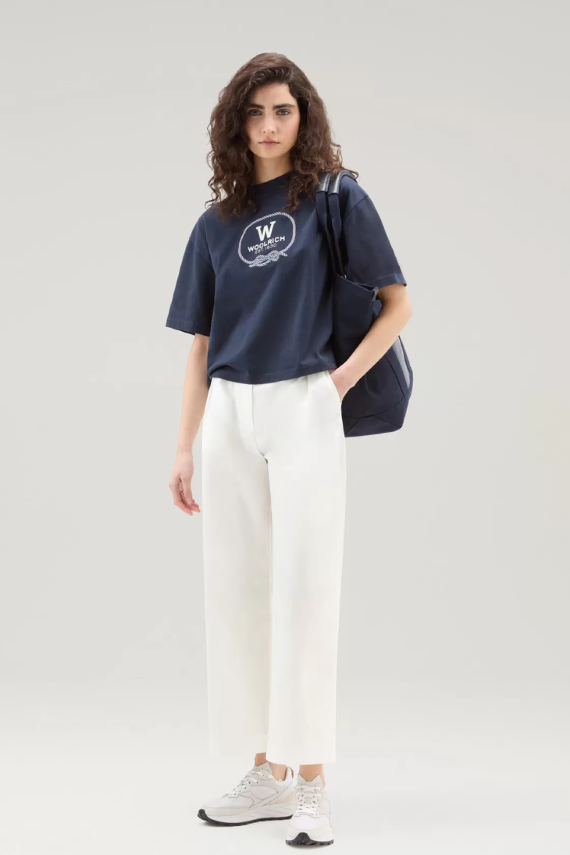 Trousers & Shorts>woolrich Pure Cotton Poplin Pants Plaster White