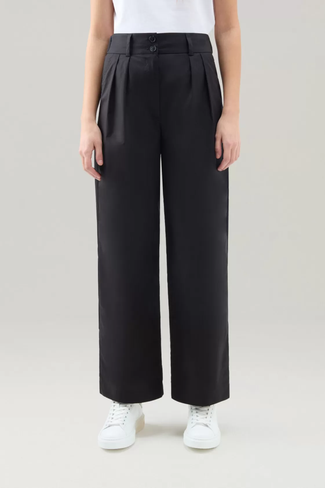 Trousers & Shorts>woolrich Pure Cotton Poplin Pants Black