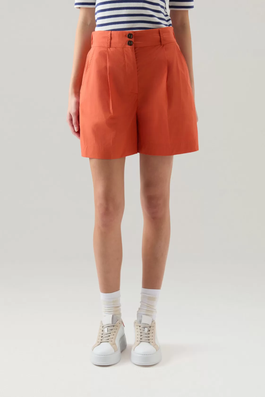 Trousers & Shorts>woolrich Pure Cotton Poplin Shorts Koi