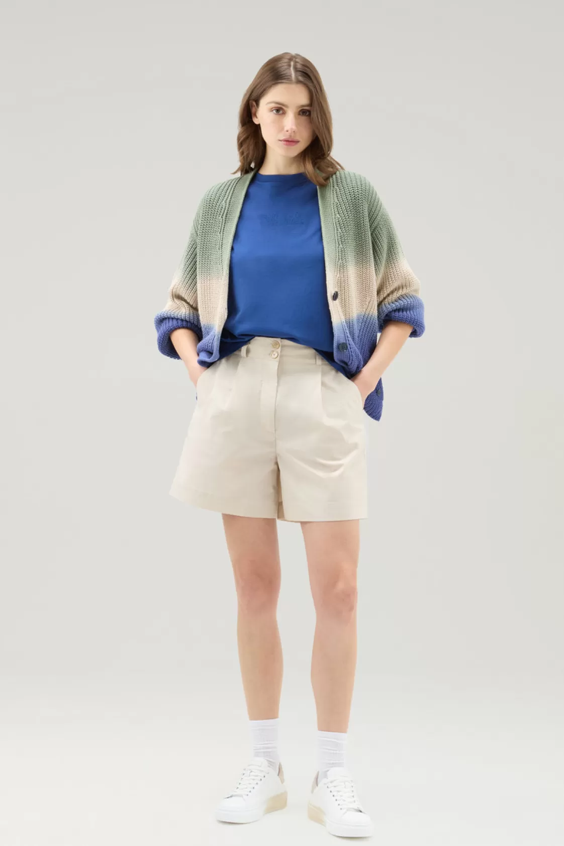 Trousers & Shorts>woolrich Pure Cotton Poplin Shorts Light Oak