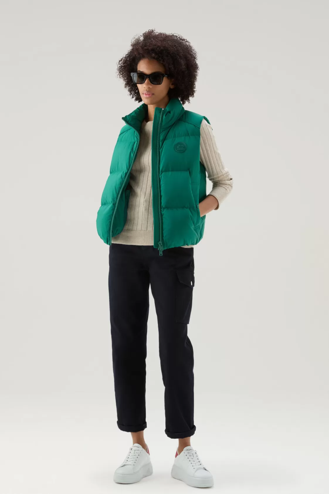 Vests>woolrich Quilted Vest In Eco Taslan Nylon Evergreen