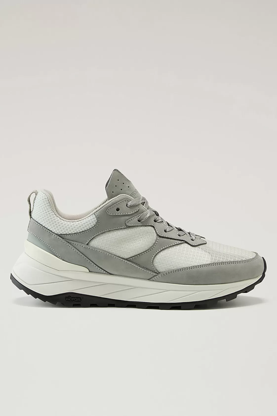 Sneakers>woolrich Running Sneakers In Ripstop Fabric Grey Off White