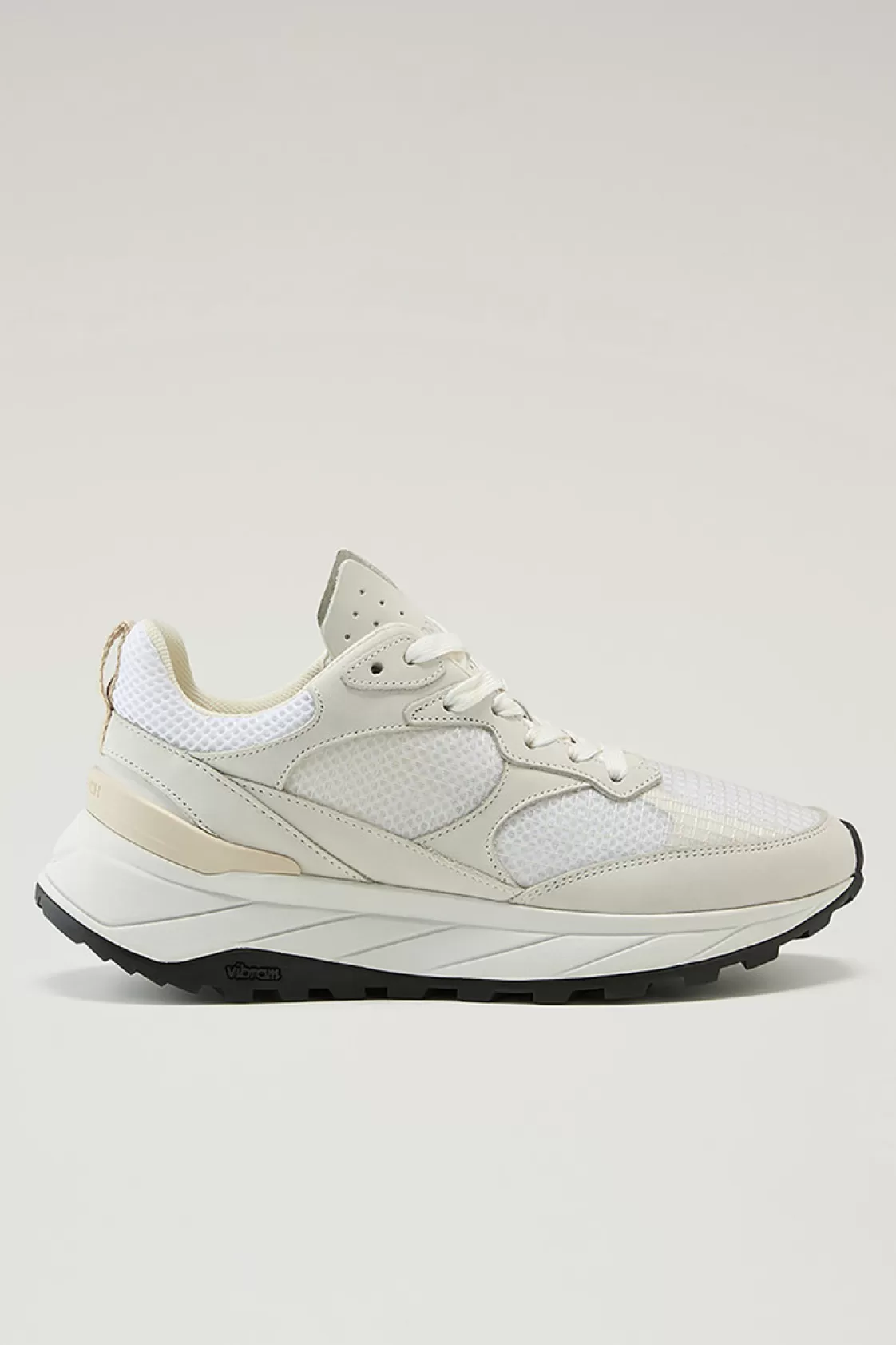 Sneakers>woolrich Running Sneakers In Ripstop Fabric And Nubuck Leather White White