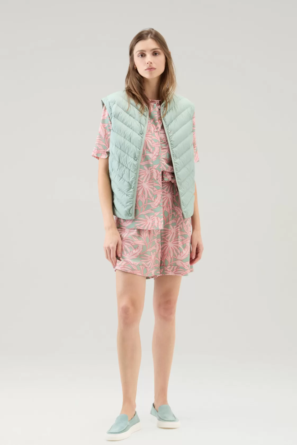 Shirts, Flannels & Shirt Jackets>woolrich Shirt With Tropical Print Coral Sand Flower