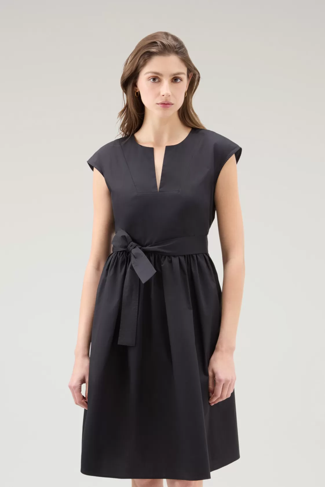 Dresses & Skirts>woolrich Short Dress In Pure Cotton Poplin Black