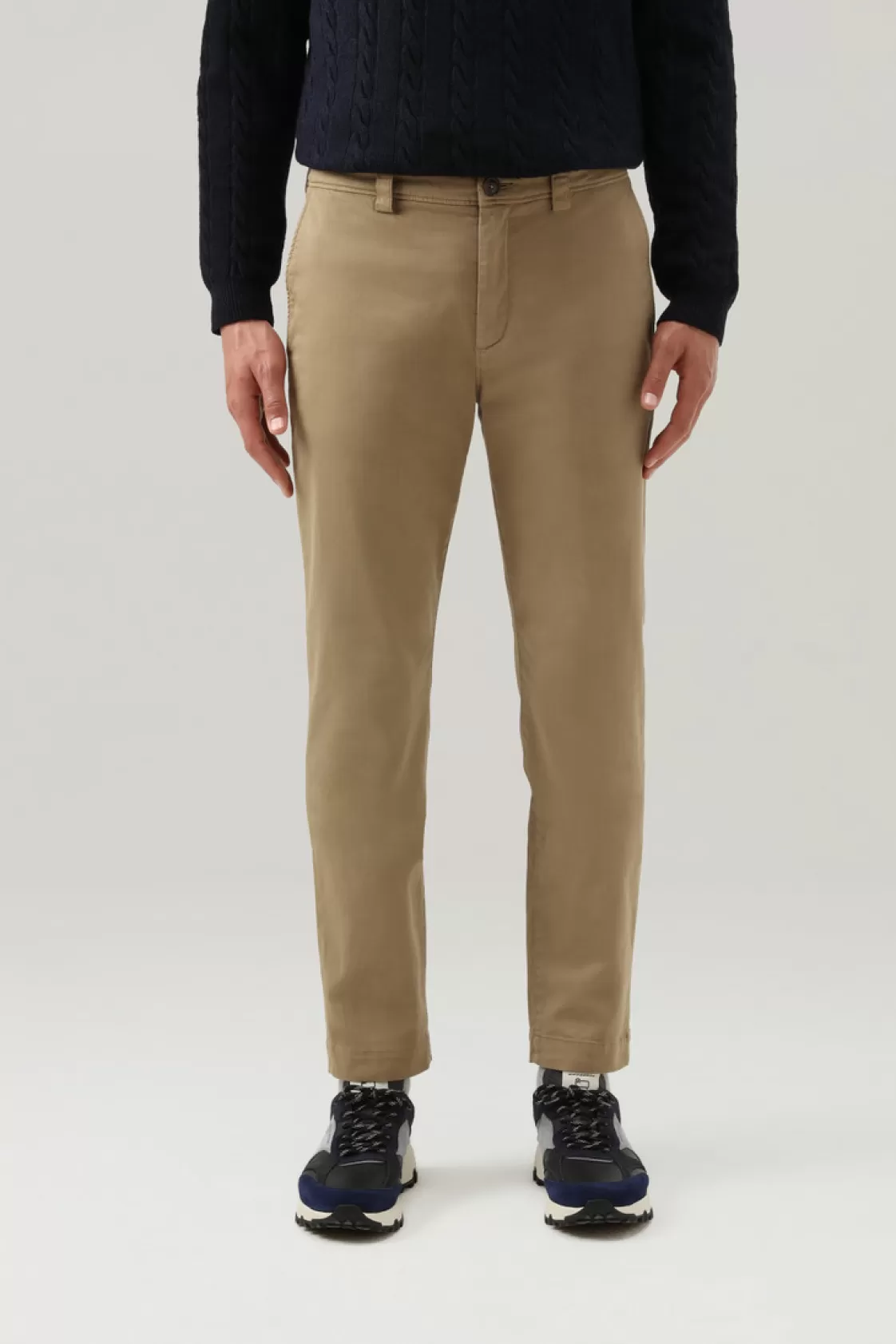 Trousers & Shorts>woolrich Stretch Cotton Chino Pants Gold Khaki