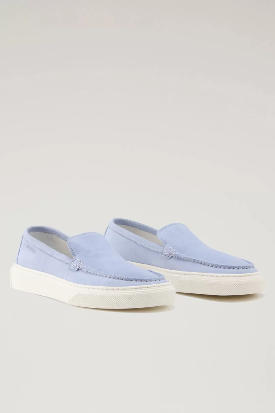 Boat Shoes & Sandals>woolrich Suede Slip-on Loafers Sky Blue