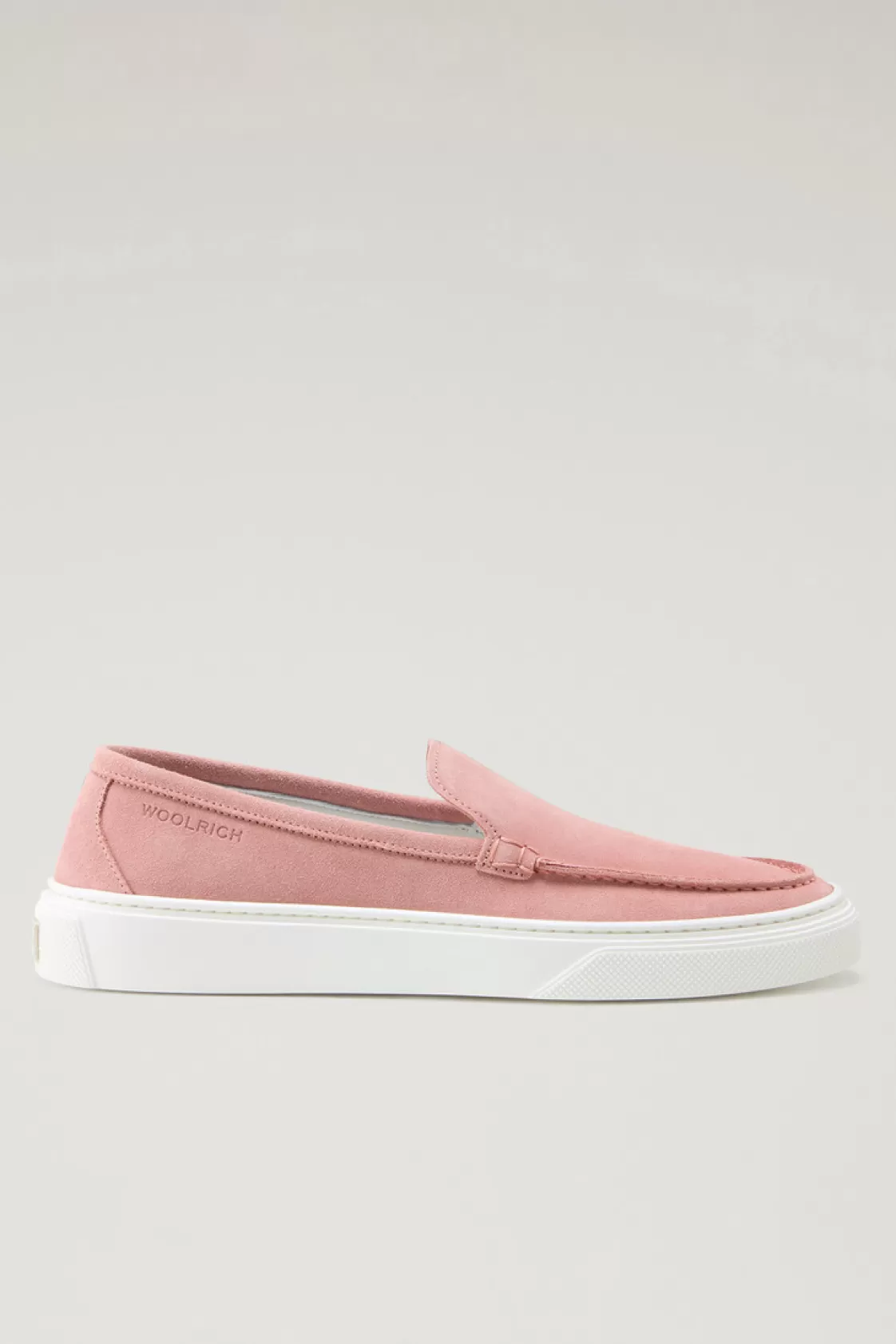 Boat Shoes & Sandals>woolrich Suede Slip-on Loafers Pink