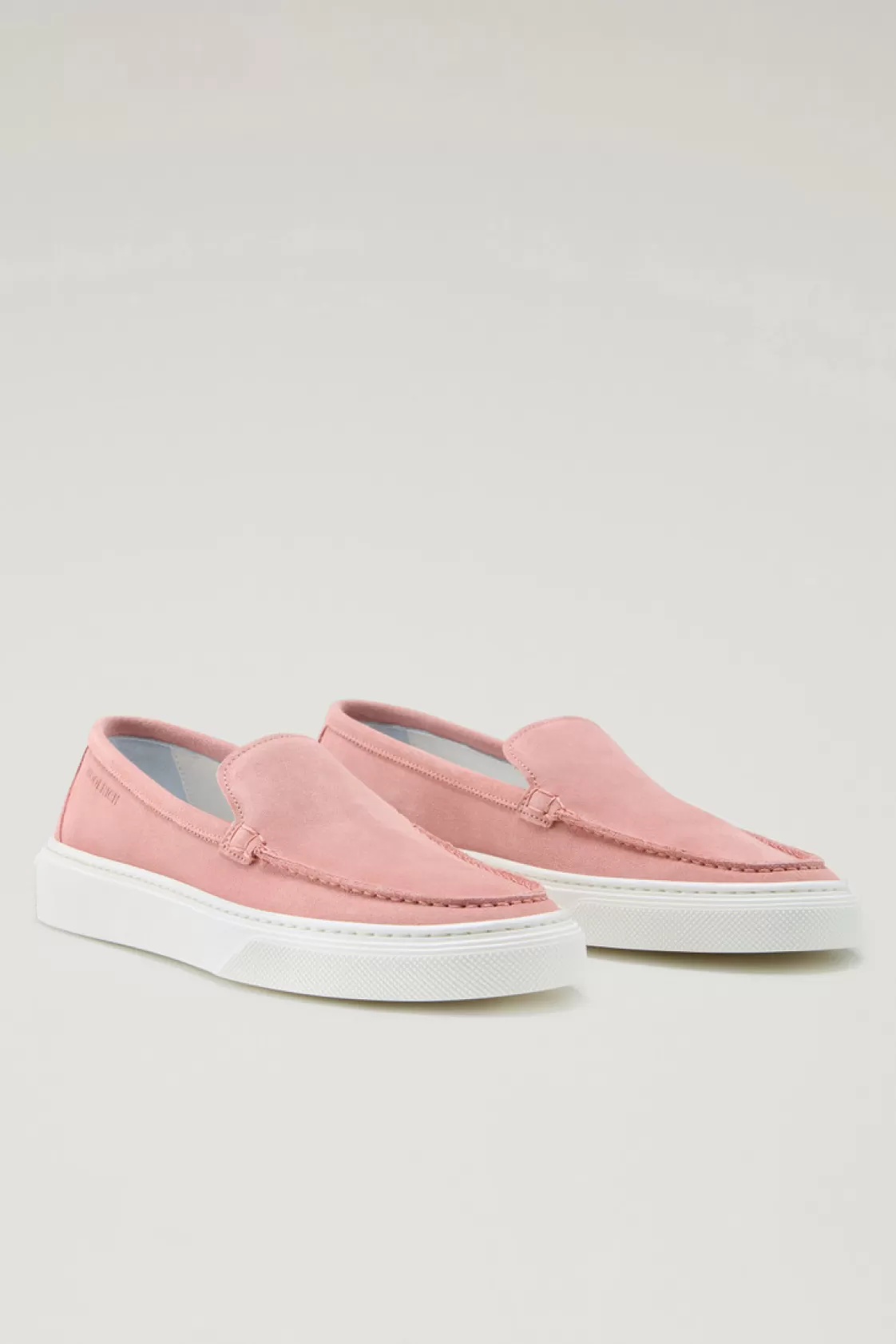 Boat Shoes & Sandals>woolrich Suede Slip-on Loafers Pink