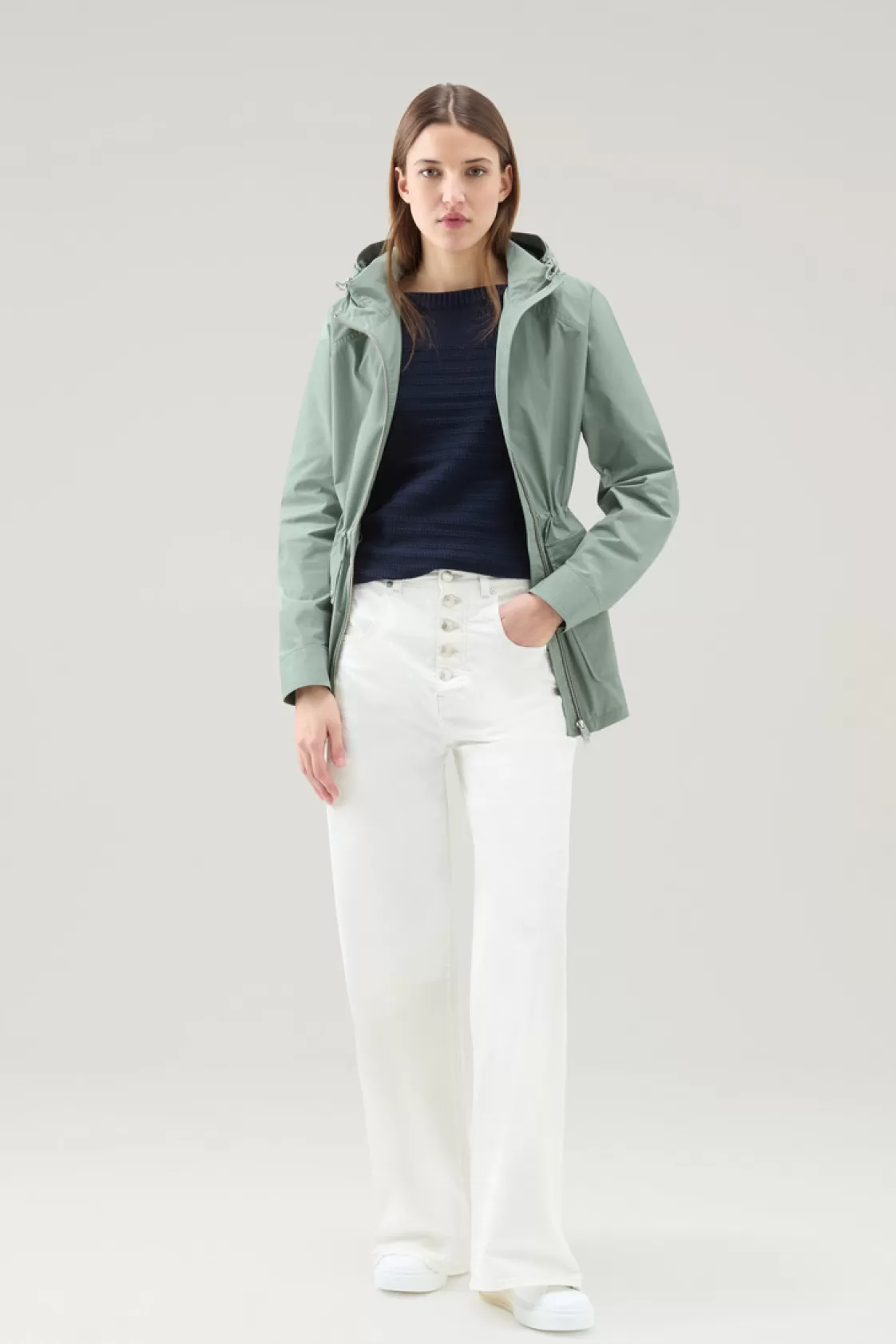 Jackets>woolrich Summer Jacket In Urban Touch Sage