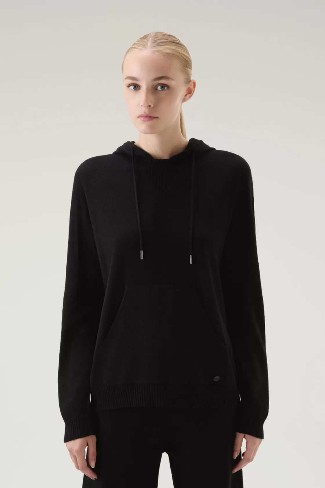 Sweaters>woolrich Sweater In Wool Blend With Dégradé Effect Black