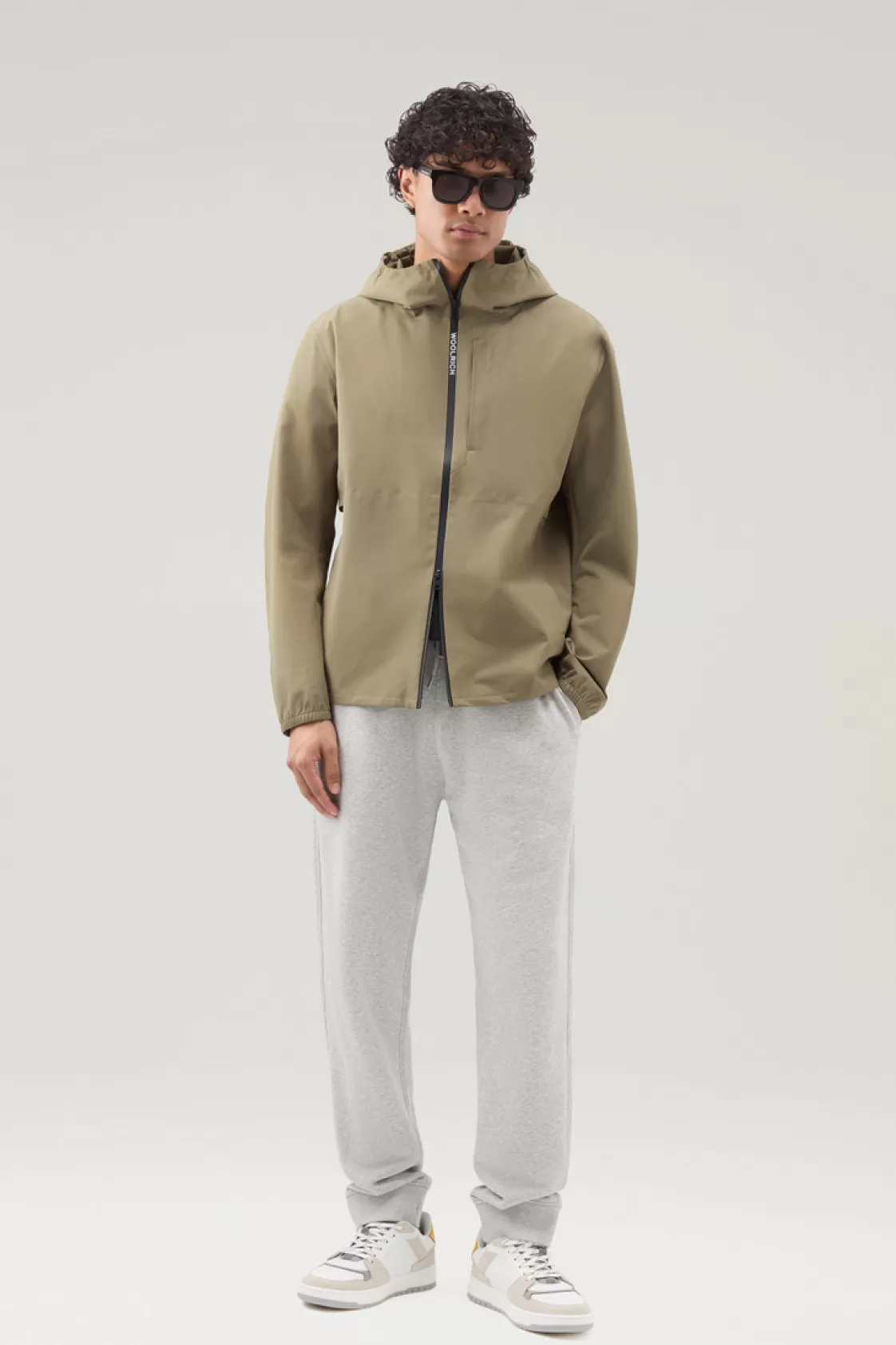 Trousers & Shorts>woolrich Sweatpants In Brushed Cotton Fleece Light Grey Melange