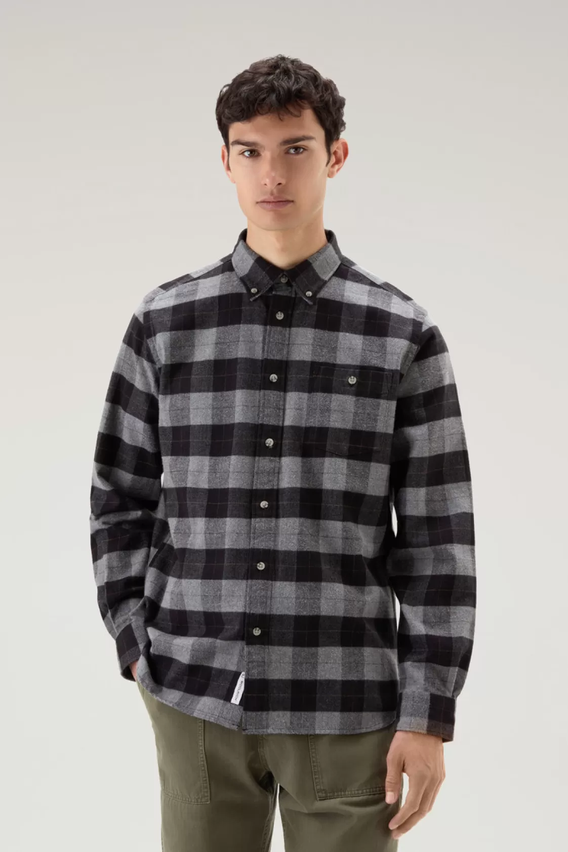 Flannels & Shirts | Icons>woolrich Traditional Flannel Check Shirt Grey Check