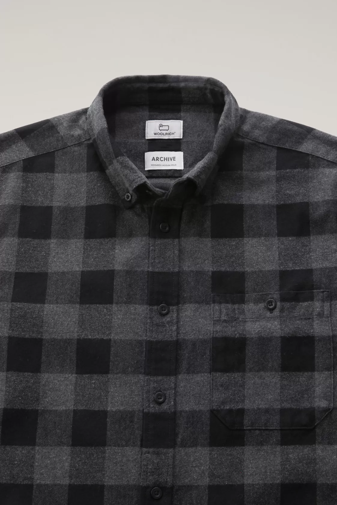 Flannels & Shirts | Icons>woolrich Trout Run Flannel Check Shirt Charcoal Buffalo