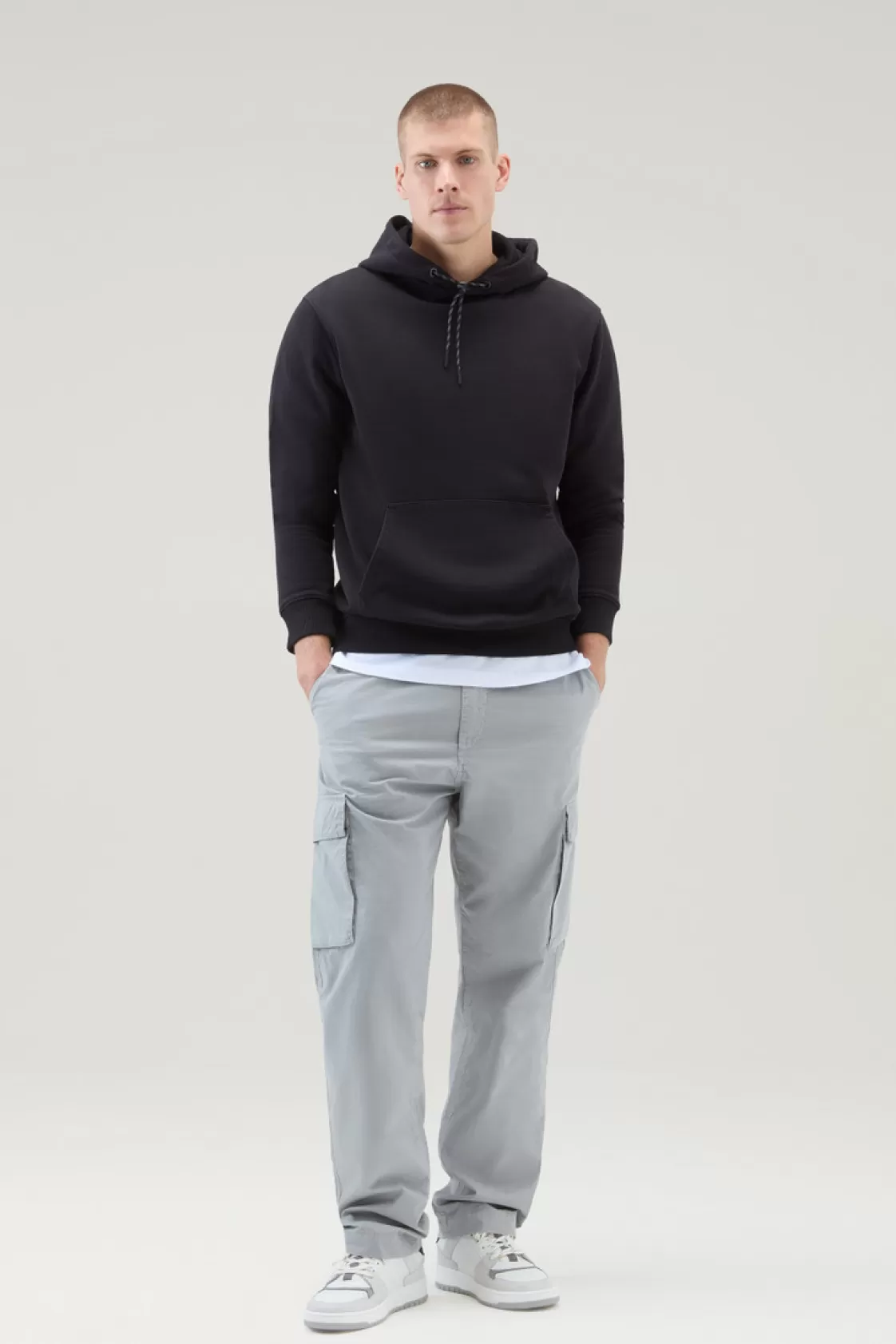 Sweatshirts>woolrich Us Trails Pure Cotton Hoodie Black