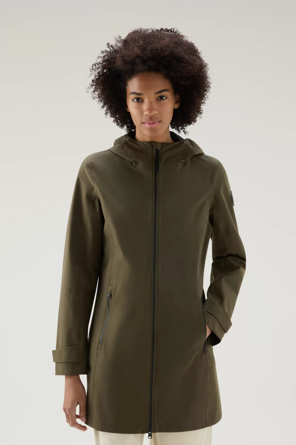 Parkas>woolrich Waterproof Leavitt Lightweight Parka With Hood Dark Green