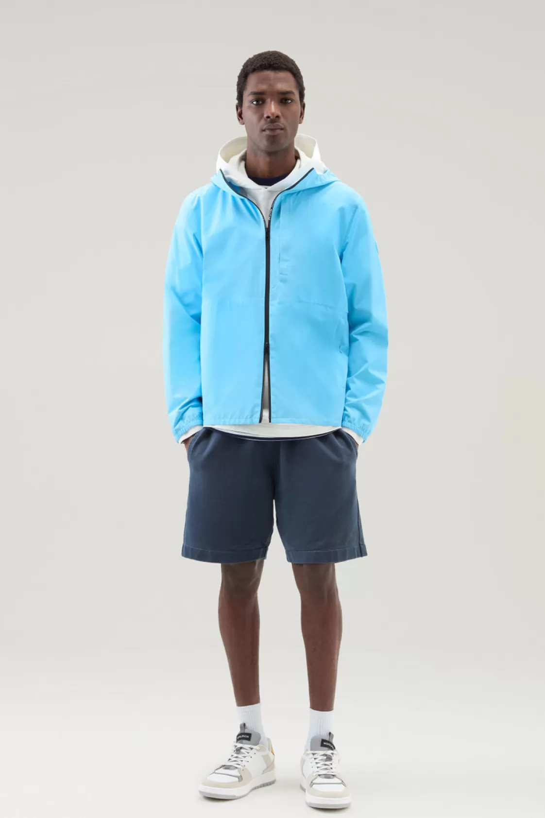 Waterproof | Jackets>woolrich Waterproof Pacific Hooded Jacket Alaskan Blue