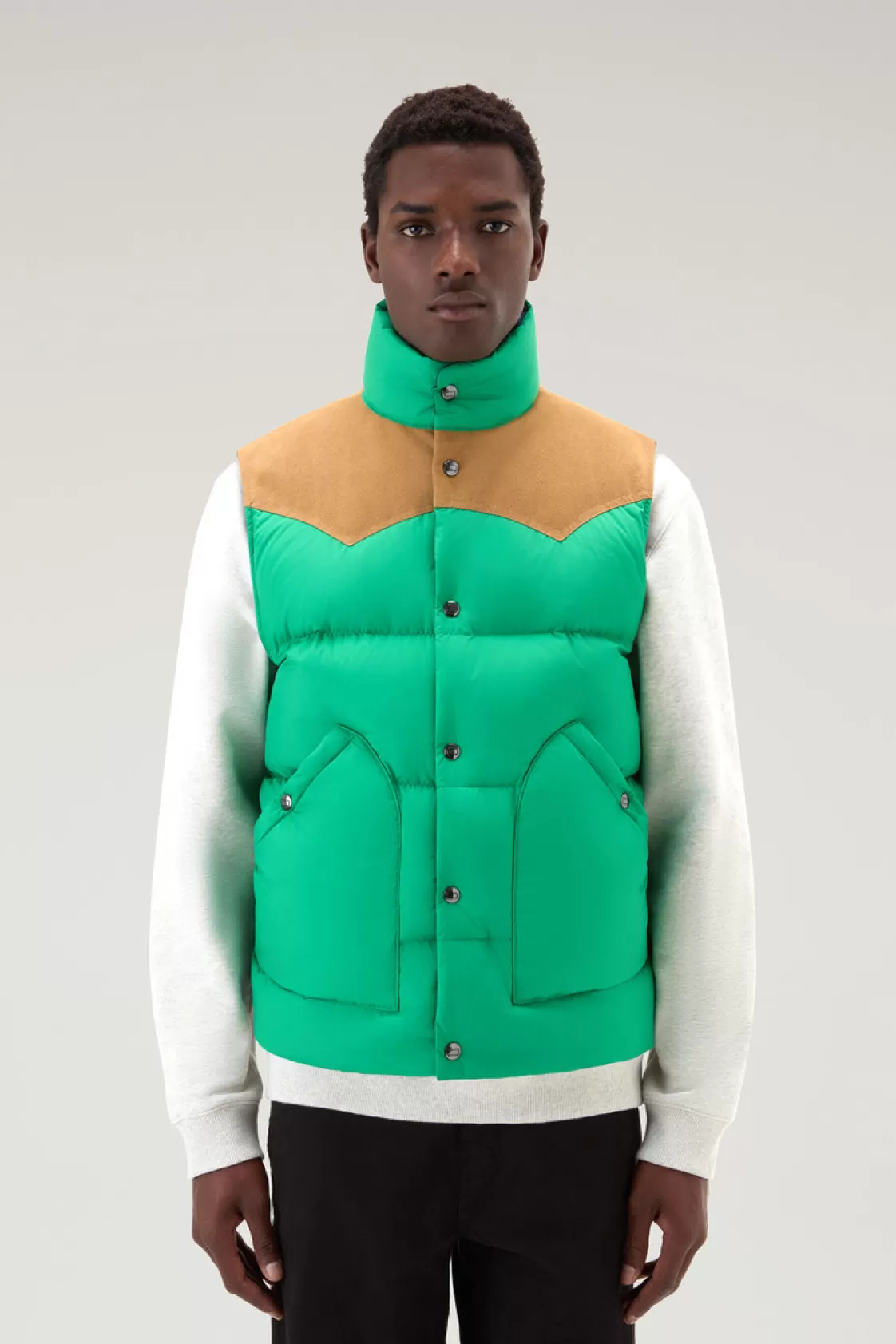 Vests>woolrich Western Padded Vest Kelly Green