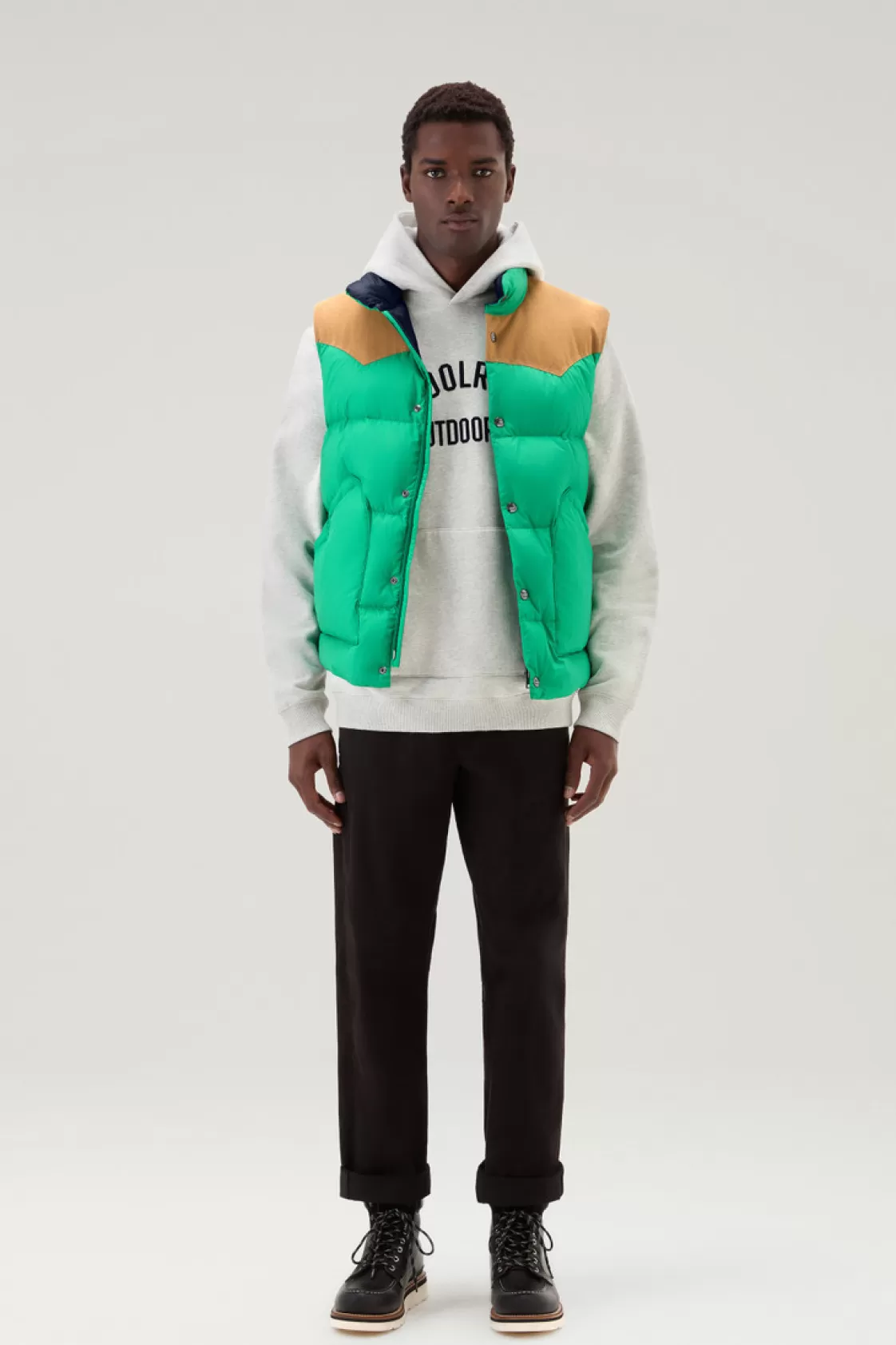 Vests>woolrich Western Padded Vest Kelly Green