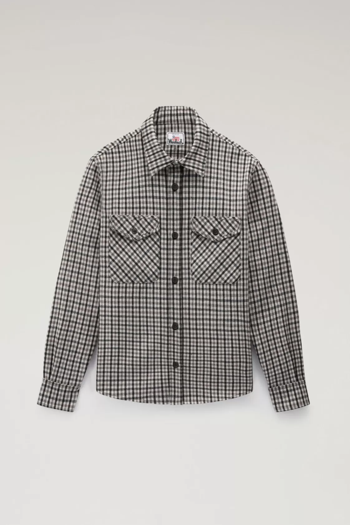 Overshirts & Shirt Jackets>woolrich Wool Blend Oxbow Flannel Overshirt - Made In USA Cream Check